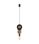 Single pendant lamps - Nowodvorski DROPS WOOD E Ceiling lamps Pendant lamps Max wattage 25W only LED E27 Black 11177 - product 1