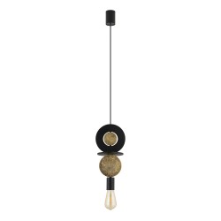 Nowodvorski DROPS WOOD E Lampy sufitowe Lampy wiszące Max moc 25W only LED E27 Czarny 11177