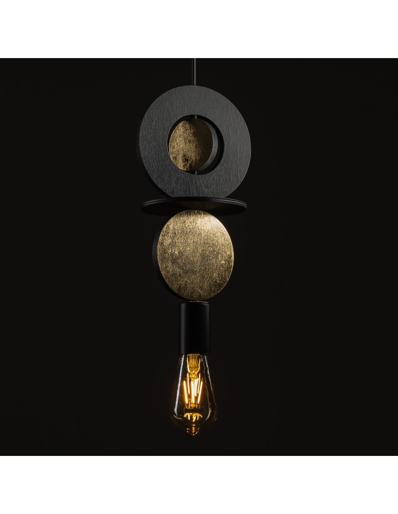 Single pendant lamps - Nowodvorski DROPS WOOD E Ceiling lamps Pendant lamps Max wattage 25W only LED E27 Black 11177 - product kolory-swiatla.pl 2