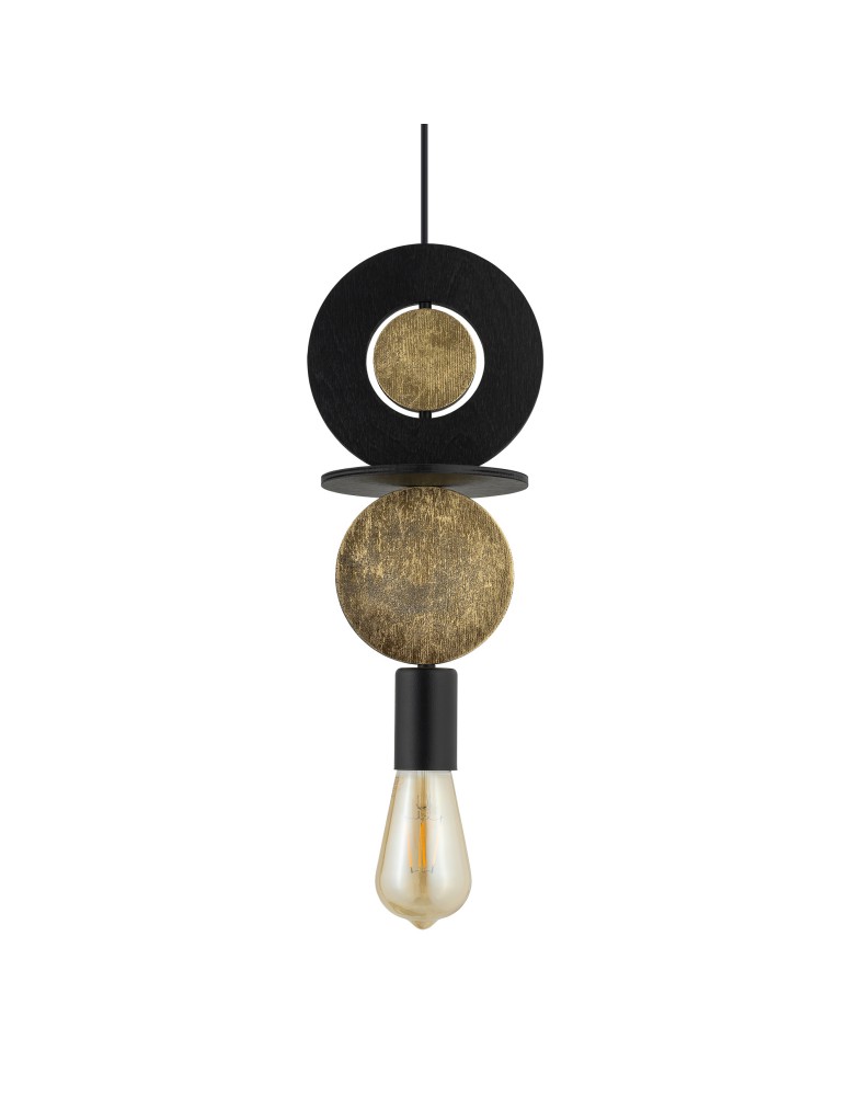 Single pendant lamps - Nowodvorski DROPS WOOD E Ceiling lamps Pendant lamps Max wattage 25W only LED E27 Black 11177 - product kolory-swiatla.pl 3