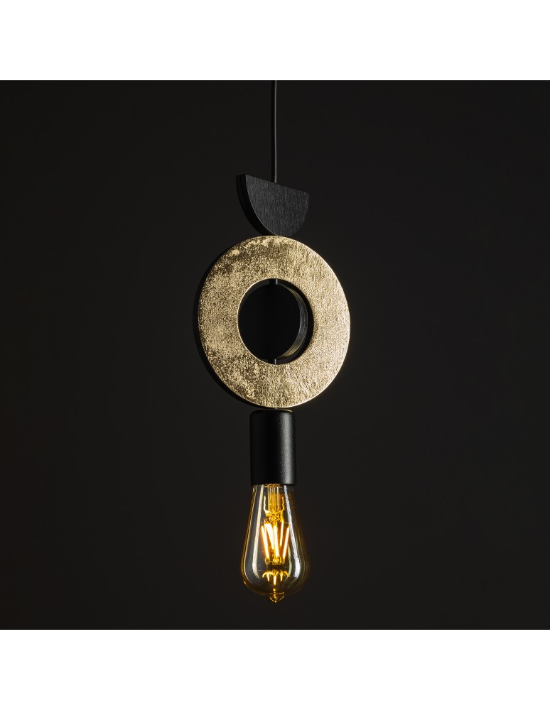 Single pendant lamps - Nowodvorski DROPS WOOD F Ceiling lamps Pendant lamps Max wattage 25W only LED E27 Gold 11180 - product kolory-swiatla.pl 2