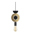 Single pendant lamps - Nowodvorski DROPS WOOD F Ceiling lamps Pendant lamps Max wattage 25W only LED E27 Gold 11180 - product 3