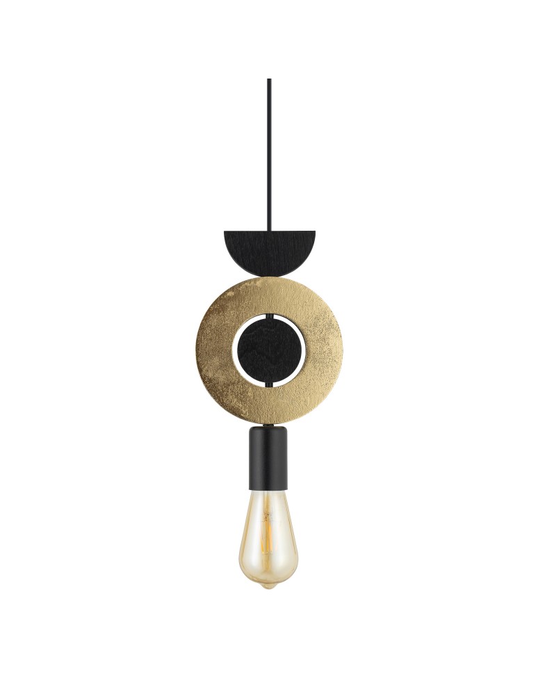 Single pendant lamps - Nowodvorski DROPS WOOD F Ceiling lamps Pendant lamps Max wattage 25W only LED E27 Gold 11180 - product kolory-swiatla.pl 3