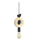 Single pendant lamps - Nowodvorski DROPS WOOD F Ceiling lamps Pendant lamps Max wattage 25W only LED E27 Gold 11180 - product 4