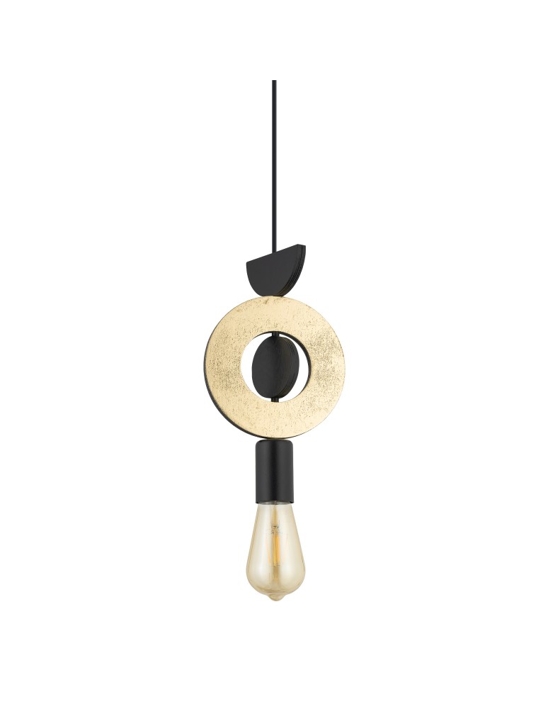 Single pendant lamps - Nowodvorski DROPS WOOD F Ceiling lamps Pendant lamps Max wattage 25W only LED E27 Gold 11180 - product kolory-swiatla.pl 4