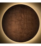 Designer wall lamps - Nowodvorski RING TIMBER LED XXL Wall lamp Max power 22W LED 3000K Dark wood 11178 - product 2