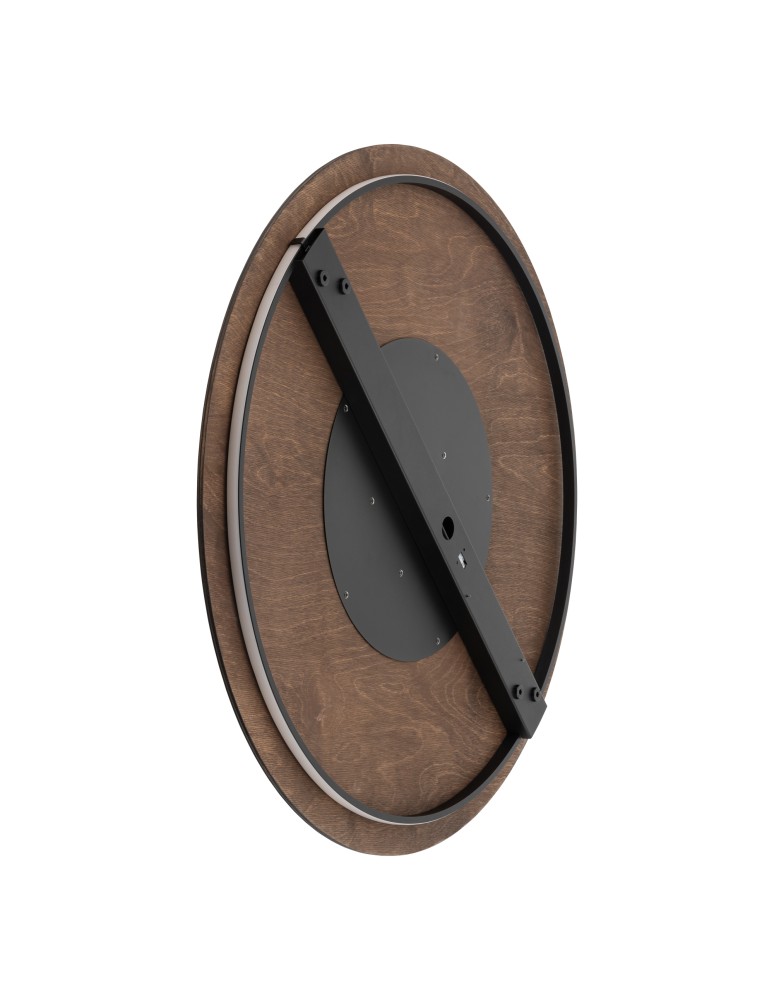 Designer wall lamps - Nowodvorski RING TIMBER LED XXL Wall lamp Max power 22W LED 3000K Dark wood 11178 - product kolory-swiatla.pl 5