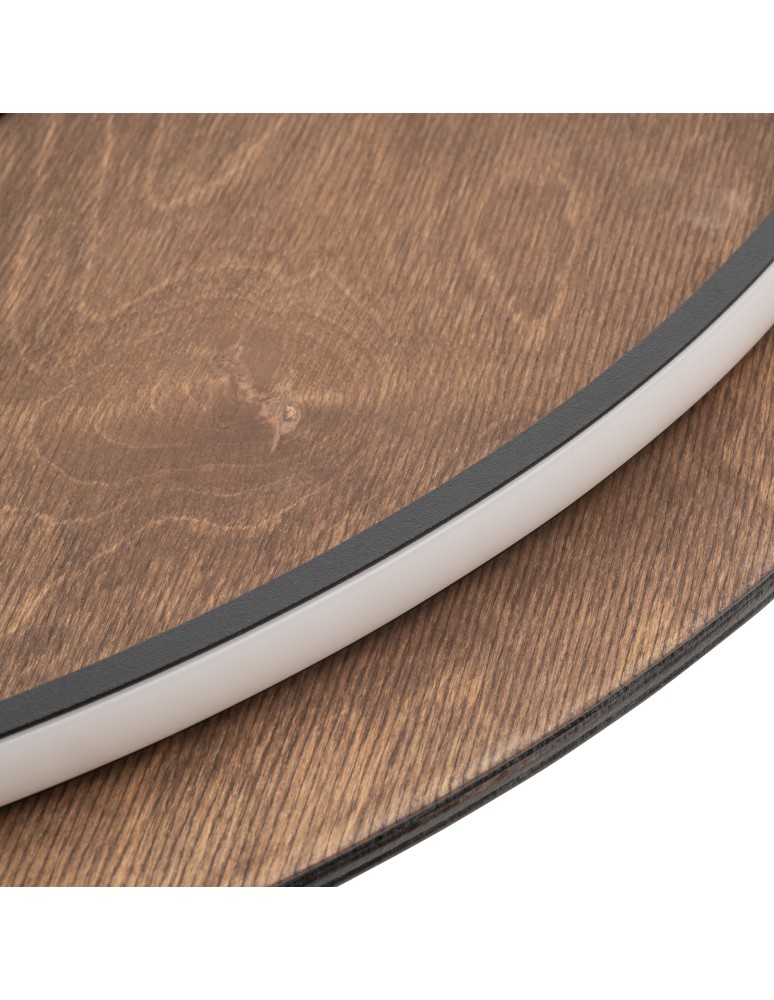 Designer wall lamps - Nowodvorski RING TIMBER LED XXL Wall lamp Max power 22W LED 3000K Dark wood 11178 - product kolory-swiatla.pl 6