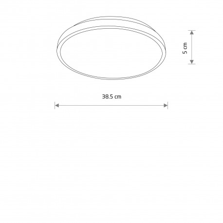 Nowodvorski AGNES ROUND LED PRO Lampy sufitowe Plafon Max moc 22W LED 3000K Czarny 10971