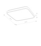 LED Plafonds - Nowodvorski AGNES SQUARE LED PRO Ceiling Lamps Plafond Max power 32W LED IP44 3000K Black 10985 - product 6