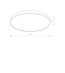 LED Plafonds - Nowodvorski AGNES ROUND LED PRO Ceiling lamps Plafond Max power 32W LED IP44 3000K Black 10973 - product 6