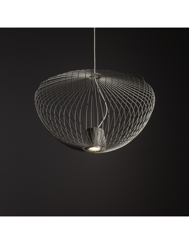Wire pendant lamps - Nowodvorski PUMPKIN M Ceiling lamps Pendant lamps Max wattage 10W only LED GU10 Grey 11244 - product kolory-swiatla.pl 2