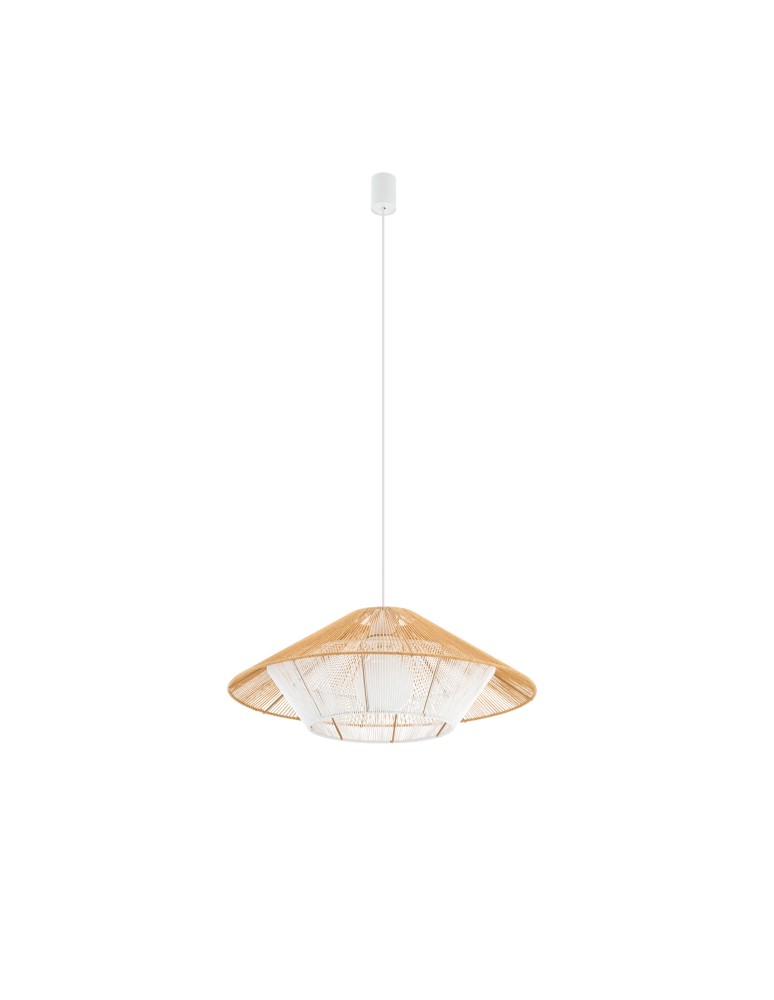 Boho pendant lamps - Nowodvorski JAPANDI M Ceiling lamps Pendant lamps Max wattage 25W only LED E27 Natural wood 11157 - product kolory-swiatla.pl 1