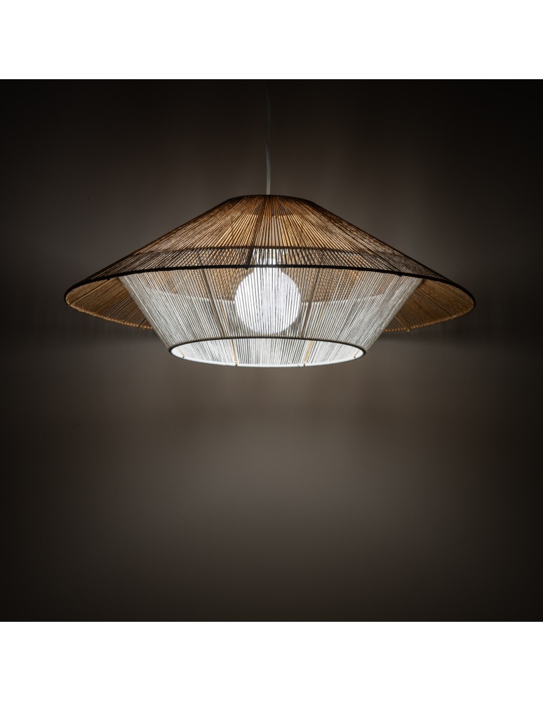 Boho pendant lamps - Nowodvorski JAPANDI M Ceiling lamps Pendant lamps Max wattage 25W only LED E27 Natural wood 11157 - product kolory-swiatla.pl 2
