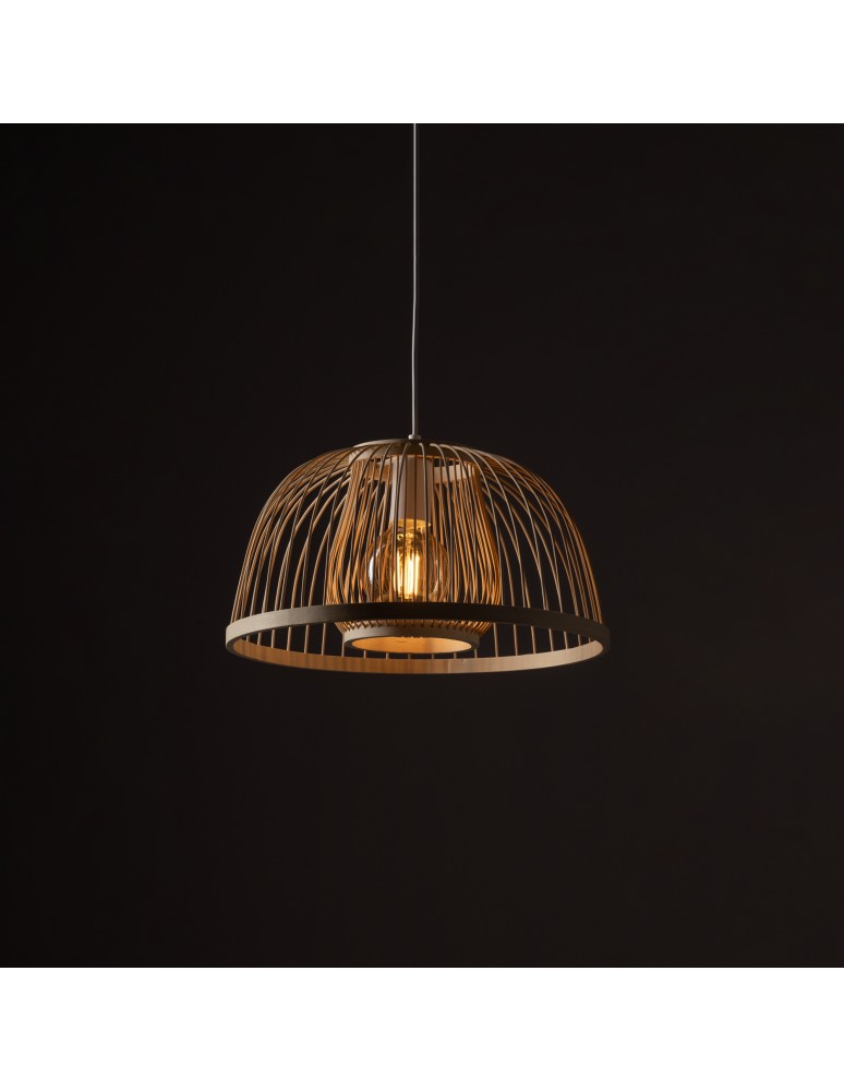 Boho pendant lamps - Nowodvorski KRABI Ceiling lamps Pendant lamps Max wattage 25W only LED E27 Natural wood 11158 - product kolory-swiatla.pl 3