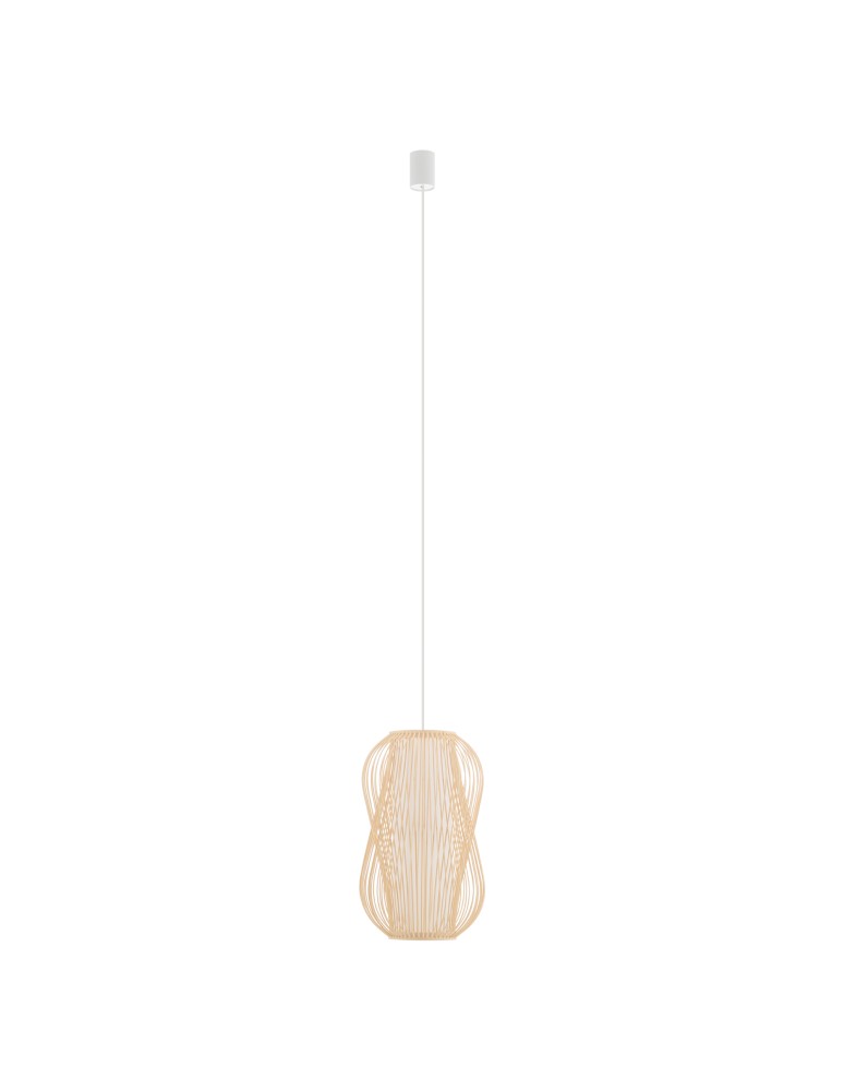 Boho pendant lamps - Nowodvorski PUKET M Ceiling lamps Pendant lamps Max wattage 25W only LED E27 Natural wood 11161 - product kolory-swiatla.pl 1