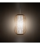Boho pendant lamps - Nowodvorski PUKET M Ceiling lamps Pendant lamps Max wattage 25W only LED E27 Natural wood 11161 - product 2