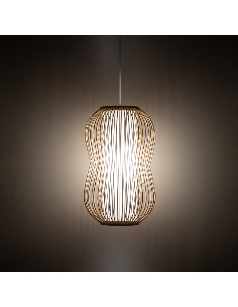 Boho pendant lamps - Nowodvorski PUKET M Ceiling lamps Pendant lamps Max wattage 25W only LED E27 Natural wood 11161 - product kolory-swiatla.pl 2