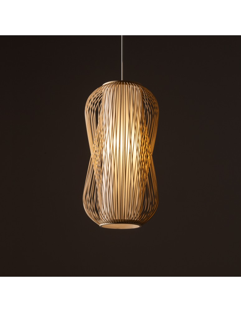 Boho pendant lamps - Nowodvorski PUKET L Ceiling lamps Pendant lamps Max wattage 25W only LED E27 Natural wood 11162 - product kolory-swiatla.pl 3