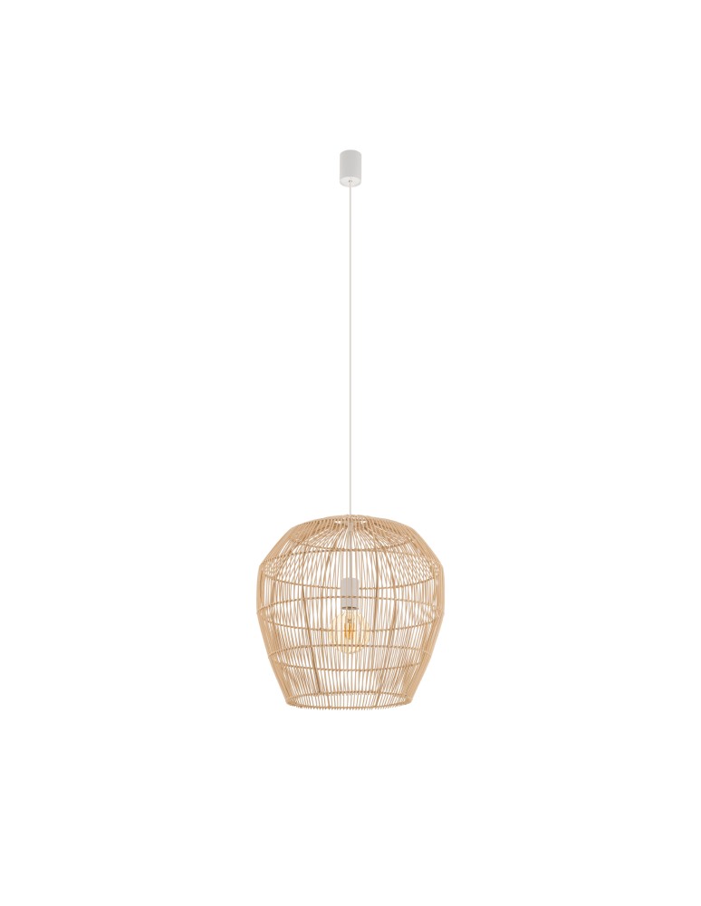 Boho pendant lamps - Nowodvorski HAITI S Ceiling lamps Pendant lamps Max wattage 25W only LED E27 Natural wood 11163 - product kolory-swiatla.pl 1