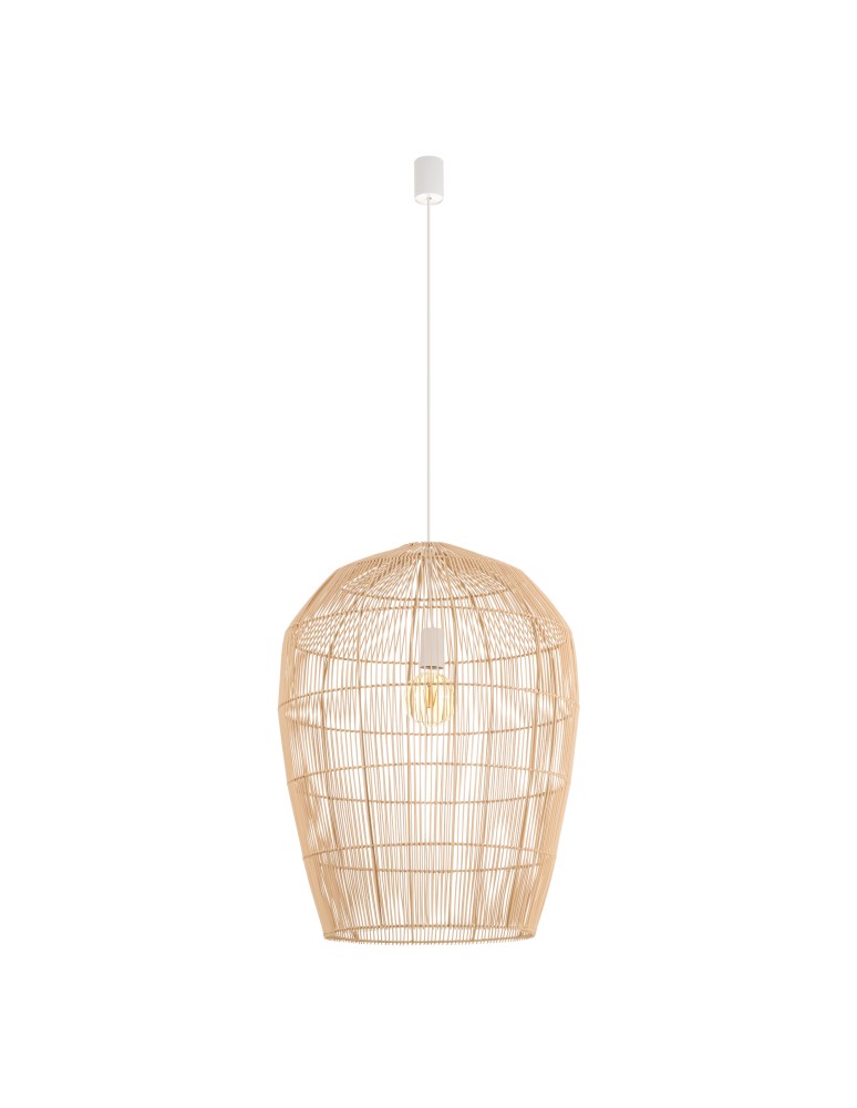 Boho pendant lamps - Nowodvorski HAITI L Ceiling lamps Pendant lamps Max wattage 25W only LED E27 Natural wood 11165 - product kolory-swiatla.pl 1