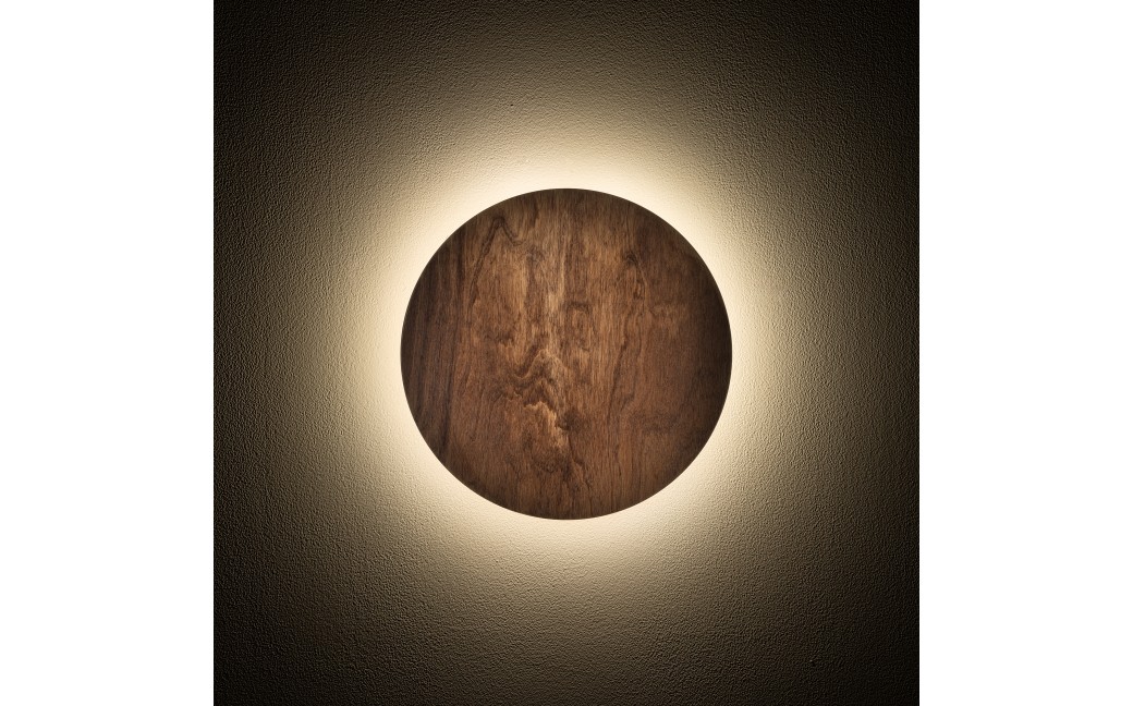 Nowodvorski RING TIMBER LED S Lampy ścienne Kinkiet Max moc 7W LED 3000K Ciemne drewno 11288