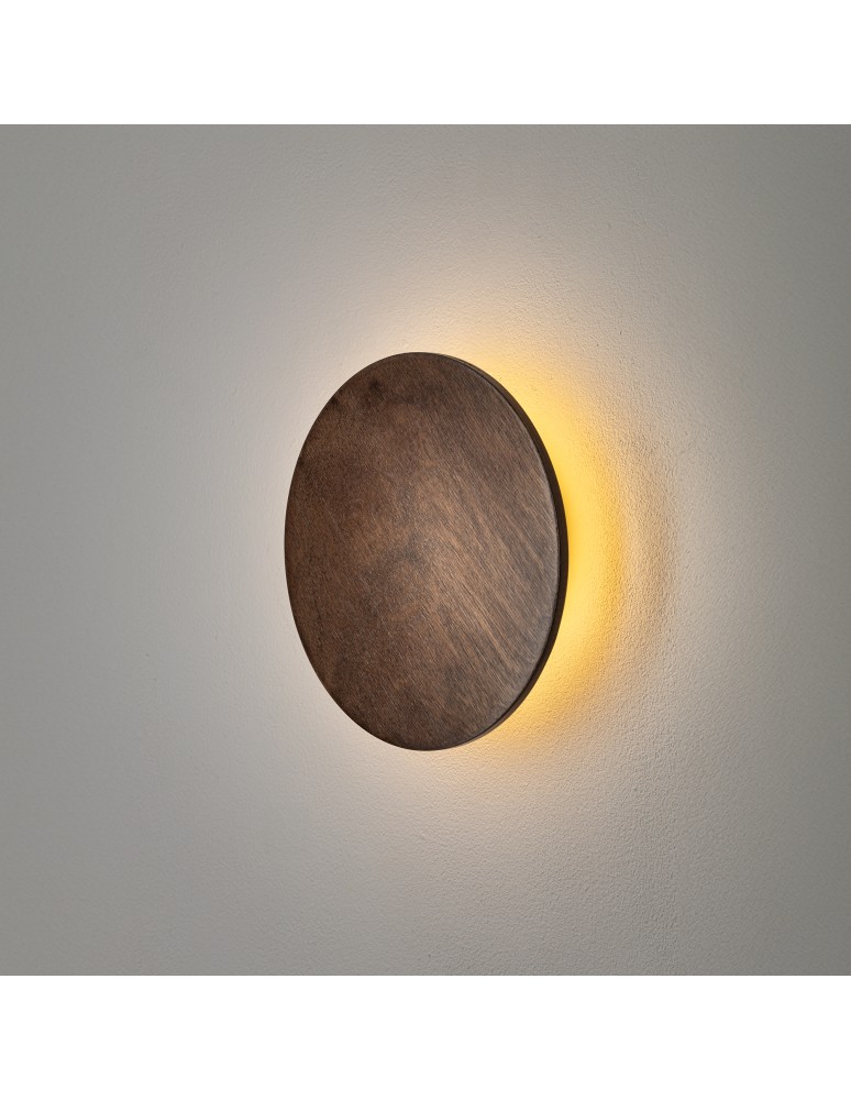 Designer wall lamps - Nowodvorski RING TIMBER LED S Wall Sockets Max power 7W LED 3000K Dark wood 11288. - product kolory-swiatla.pl 4