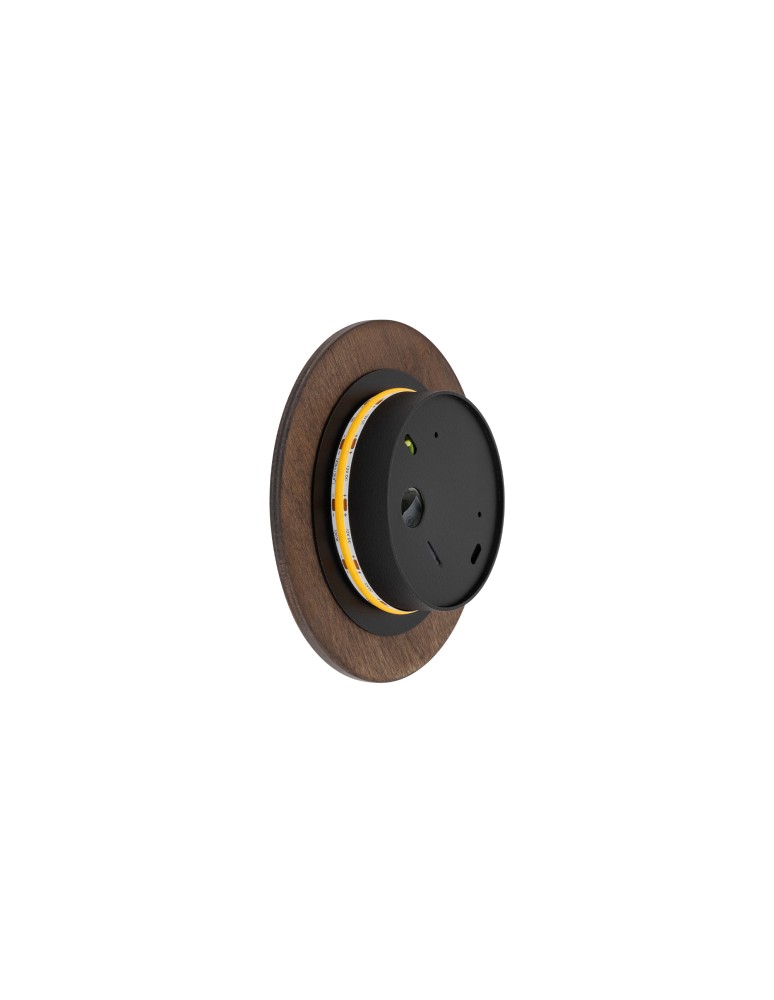 Designer wall lamps - Nowodvorski RING TIMBER LED S Wall Sockets Max power 7W LED 3000K Dark wood 11288. - product kolory-swiatla.pl 5