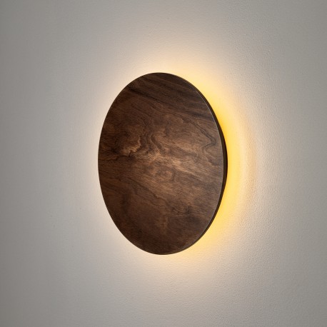 Nowodvorski RING TIMBER LED M Lampy ścienne Kinkiet Max moc 10W LED 3000K Ciemne drewno 11290