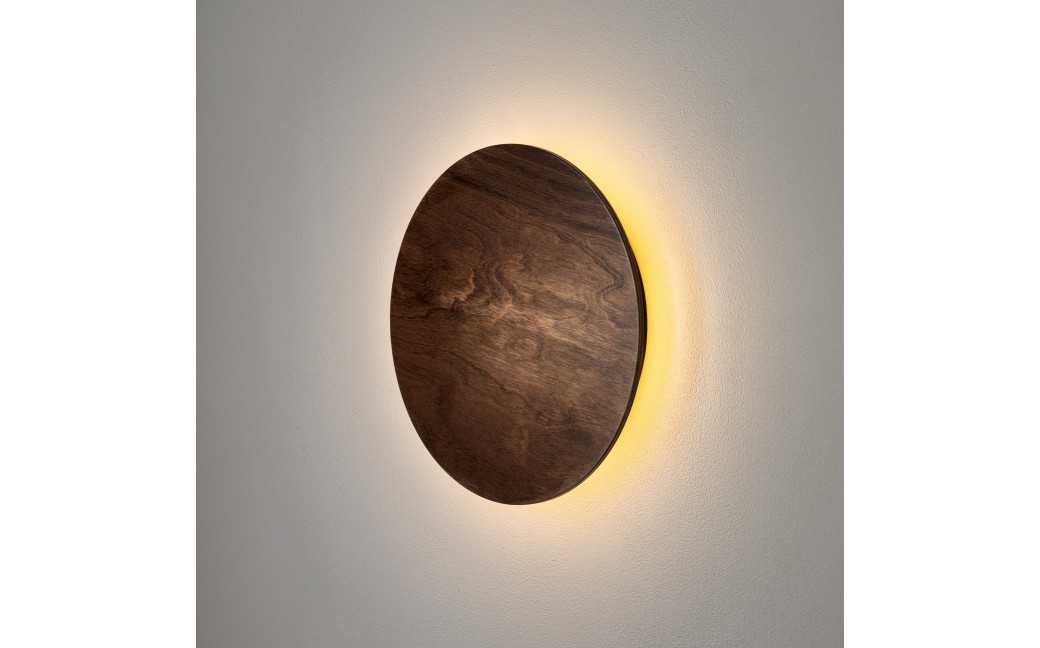 Nowodvorski RING TIMBER LED M Lampy ścienne Kinkiet Max moc 10W LED 3000K Ciemne drewno 11290