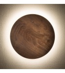 Designer wall lamps - Nowodvorski RING TIMBER LED L Wall lamp Max power 13W LED 3000K Dark wood 11291 - product 2