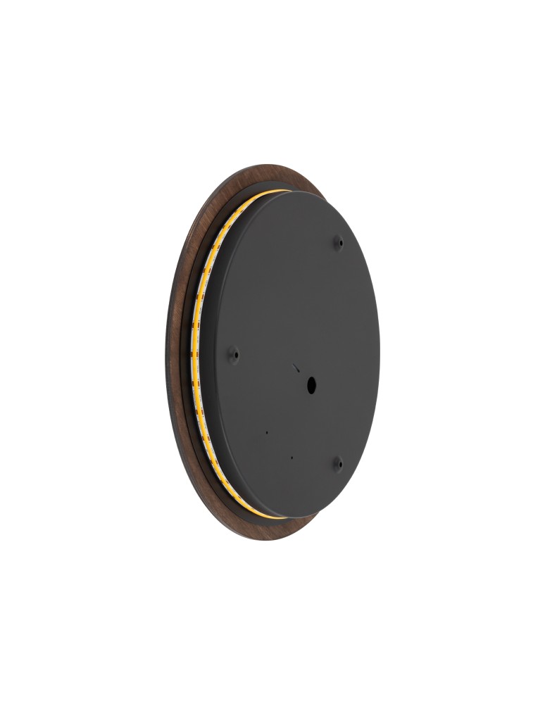 Designer wall lamps - Nowodvorski RING TIMBER LED L Wall lamp Max power 13W LED 3000K Dark wood 11291 - product kolory-swiatla.pl 5