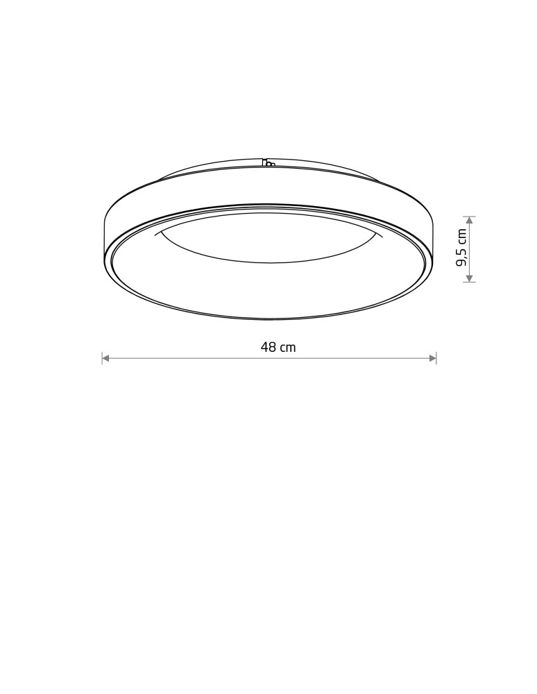 LED ceiling lamps - Nowodvorski NIKKI ROUND LED Ceiling Lamps Plafond Max power 48W LED 3000K White 11201 - product kolory-swiatla.pl 5