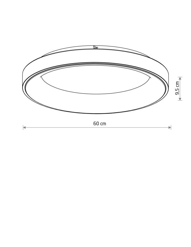 LED ceiling lamps - Nowodvorski NIKKI ROUND LED Ceiling Lamps Plafond Max power 60W LED 3000K White 11202 - product kolory-swiatla.pl 5