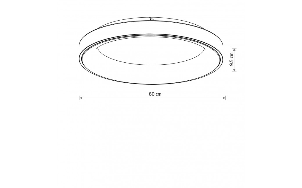 Nowodvorski NIKKI ROUND LED Lampy sufitowe Plafon Max moc 60W LED 3000K Biały 11202