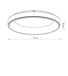 LED ceiling lamps - Nowodvorski NIKKI ROUND LED Ceiling Lamps Plafond Max power 60W LED 3000K Black 11208 - product 5