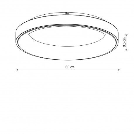 Nowodvorski NIKKI ROUND LED Lampy sufitowe Plafon Max moc 60W LED 3000K Czarny 11208