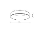 LED ceiling lamps - Nowodvorski NIKKI ROUND LED Ceiling Lamps Plafond Max power 32W LED 4000K Black 11210 - product 5