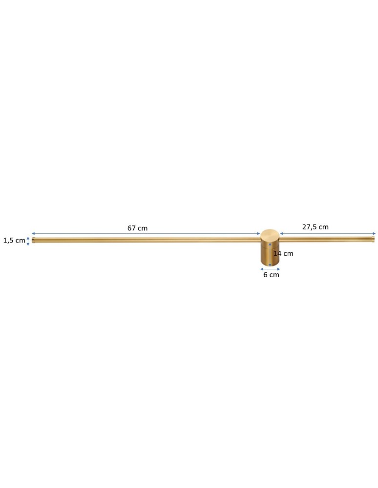Designer wall lamps - Step into Design SPARO LED wall lamp gold 100cm.       - product kolory-swiatla.pl 7
