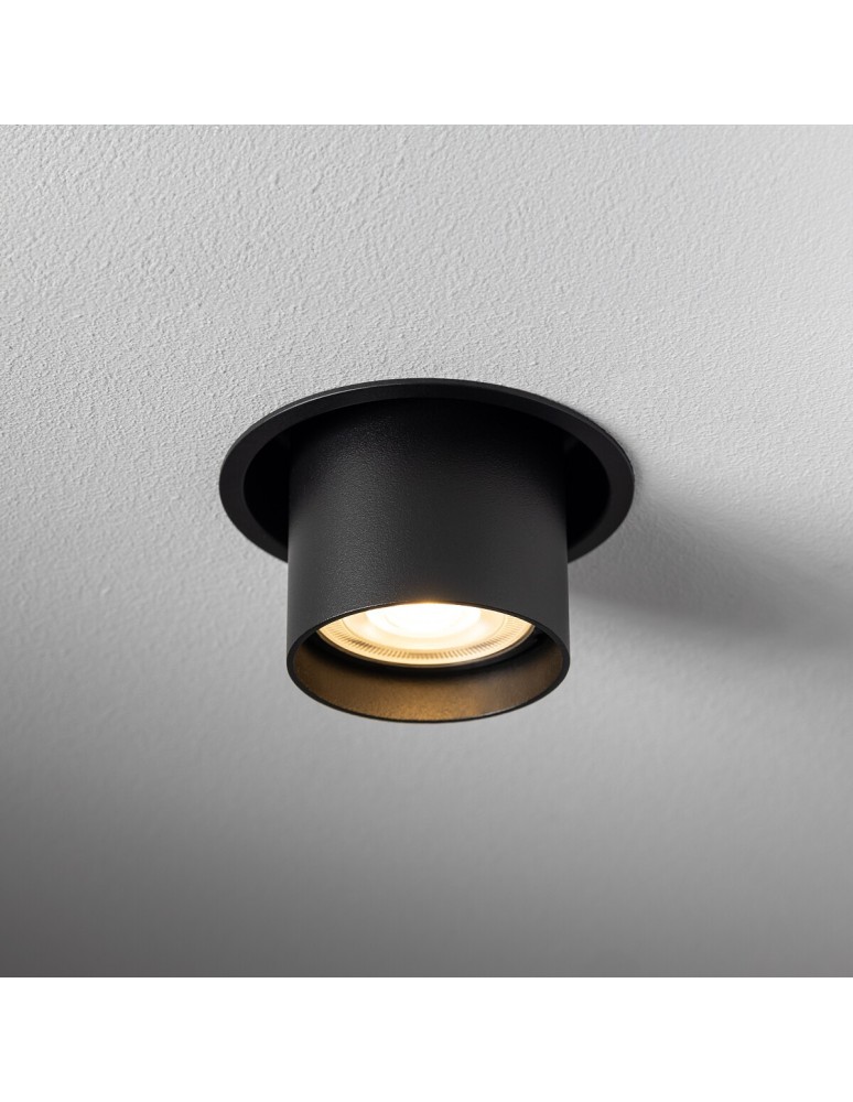 Round flush-mounted lamps - Nowodvorski MONO SLIDE Flush Mounted Spot Max wattage 10W only LED GU10 Black 10799 - product kolory-swiatla.pl 7