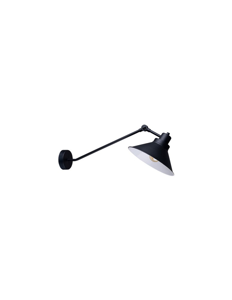 Loft wall lamps - industrial - Nowodvorski TECHNO Wall lamp adjustable Max power 1x60W E27 Black 9145 - product kolory-swiatla.pl 1