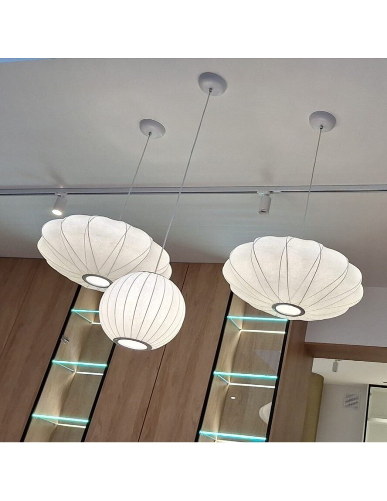 Designer pendant lamps -  Step Into Design SILK pendant lamp white 50 cm ST-2330-50 - product kolory-swiatla.pl 4