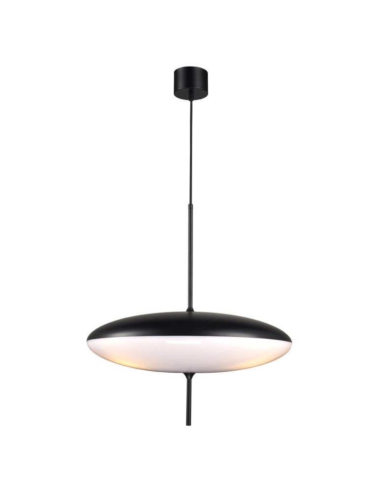 Scandinavian style pendant lamps -  Step Into Design PIATTO pendant lamp white and black 50 cm ST-9222P WB - product kolory-swiatla.pl 1