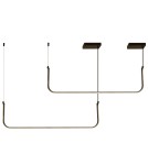 Pendant lamps over the island -  Step Into Design MINIMA-2 led pendant lamp black 120 cm MP0095-2-120 - product 1