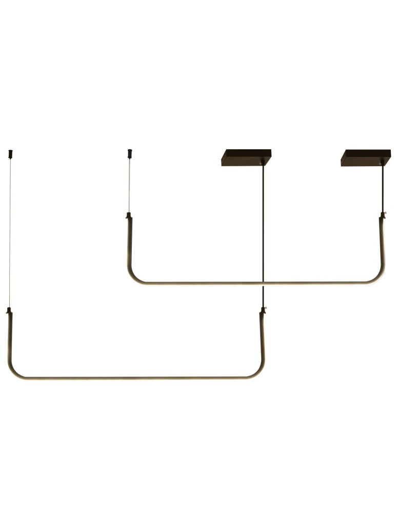 Pendant lamps over the island -  Step Into Design MINIMA-2 led pendant lamp black 120 cm MP0095-2-120 - product kolory-swiatla.pl 1