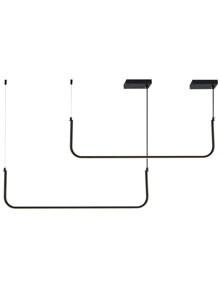 Pendant lamps over the island -  Step Into Design MINIMA-2 led pendant lamp black 120 cm MP0095-2-120 - product kolory-swiatla.pl 3