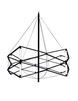  Step Into Design Lampa wisząca SPACE LED czarna 60 cm ST-9858 P/S black