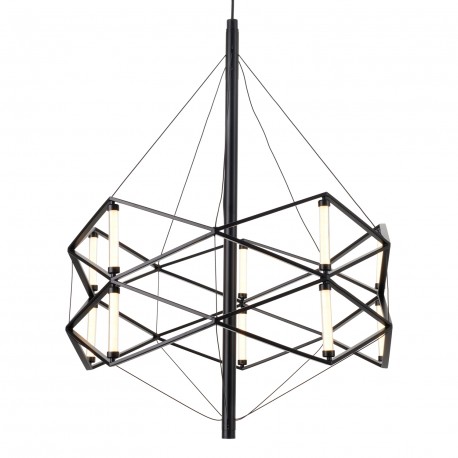  Step Into Design Lampa wisząca SPACE LED czarna 60 cm ST-9858 P/S black