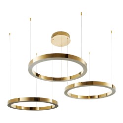  Step Into Design Lampa wisząca CIRCLE 60+80+100 LED złoty połysk na 1 podsufitce DN924-60+80+100 gold