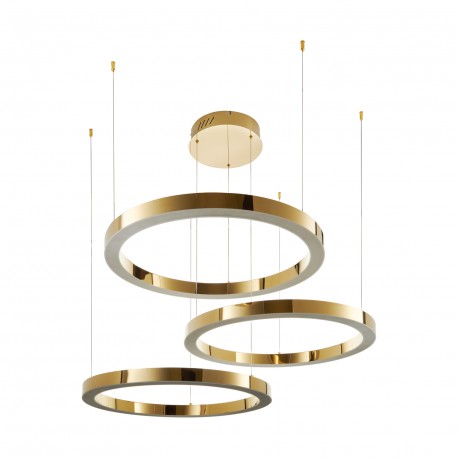  Step Into Design Lampa wisząca CIRCLE 60+80+100 LED złoty połysk na 1 podsufitce DN924-60+80+100 gold